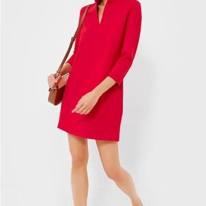 Tuckernuck Red Ponte Clifton Dress